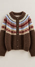 Hearthside Fair Isle Cardigan in Brown - Women's Cardigans & Shrugs | Urban Daizy