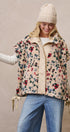 Ditsy Floral Sherpa Vest With Bow Hem Detail in Print - Women's Vests | Urban Daizy