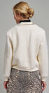 Textured Boucle Wool Blend Bomber Jacket in Cream - Women's Jackets & Blazers | Urban Daizy