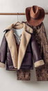 Oversized Faux Shearling Aviator Jacket in Brown - Women's Jackets & Blazers | Urban Daizy