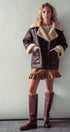 Oversized Faux Shearling Aviator Jacket in Brown - Women's Jackets & Blazers | Urban Daizy