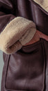 Oversized Faux Shearling Aviator Jacket in Brown - Women's Jackets & Blazers | Urban Daizy