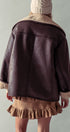 Oversized Faux Shearling Aviator Jacket in Brown - Women's Jackets & Blazers | Urban Daizy
