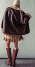 Oversized Faux Shearling Aviator Jacket in Brown - Women's Jackets & Blazers | Urban Daizy