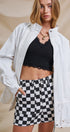 Eyelet Trim Drawstring Zip-Up Jacket in White - Women's Jackets & Outerwear | Urban Daizy