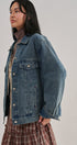 Embroidered Western Cowgirl Denim Trucker Jacket in Denim - Women's Jackets & Blazers | Urban Daizy