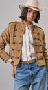 Napoleon Double-Breasted Faux Suede Jacket in Camel - Women's Jackets & Blazers | Urban Daizy
