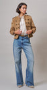 Napoleon Double-Breasted Faux Suede Jacket in Camel - Women's Jackets & Blazers | Urban Daizy