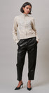 Military Band Glitter Trim Zip-Up Sweatshirt Jacket in Khaki - Women's Jackets & Blazers | Urban Daizy