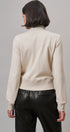 Military Band Glitter Trim Zip-Up Sweatshirt Jacket in Khaki - Women's Jackets & Blazers | Urban Daizy