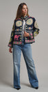 Suzani Embroidered Corduroy Jacket in Navy - Women's Jackets & Blazers | Urban Daizy