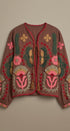 Folk Bloom Embroidered Jacket in Brown - Women's Jackets & Blazers | Urban Daizy