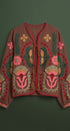 Folk Bloom Embroidered Jacket in Brown - Women's Jackets & Blazers | Urban Daizy