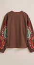 Folk Bloom Embroidered Jacket in Brown - Women's Jackets & Blazers | Urban Daizy