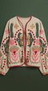 Folk Bloom Embroidered Jacket in Ivory - Women's Jackets & Blazers | Urban Daizy
