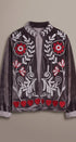 Heirloom Embroidered Velvet Jacket in Grey - Women's Jackets & Blazers | Urban Daizy