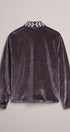 Heirloom Embroidered Velvet Jacket in Grey - Women's Jackets & Blazers | Urban Daizy