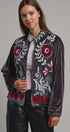 Heirloom Embroidered Velvet Jacket in Grey - Women's Jackets & Blazers | Urban Daizy