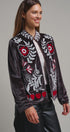 Heirloom Embroidered Velvet Jacket in Grey - Women's Jackets & Blazers | Urban Daizy