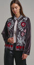 Heirloom Embroidered Velvet Jacket in Grey - Women's Jackets & Blazers | Urban Daizy