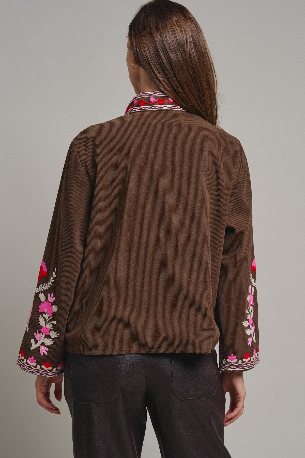 Folk Garden Corduroy Jacket in Brown - Women's Coats | Urban Daizy