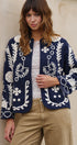 Heirloom Stitch Corduroy Jacket in Navy - Women's Jackets & Blazers | Urban Daizy