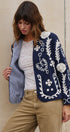 Heirloom Stitch Corduroy Jacket in Navy - Women's Jackets & Blazers | Urban Daizy