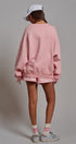 Cotton Blend Knit Lounge Shorts With Elastic Waistband in Pink Clay - Women's Pants | Urban Daizy