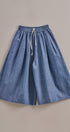 Striped Wide Leg Culotte Pants With Drawstring Waist in Blue - Women's Pants | Urban Daizy