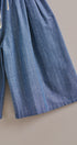 Striped Wide Leg Culotte Pants With Drawstring Waist in Blue - Women's Pants | Urban Daizy