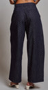 Polka Dot High-Rise Wide-Leg Dress Pants in Dk Denim - Women's Pants | Urban Daizy