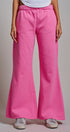 Wide-Leg Lounge Pants With Elastic Waistband in Candy Pink - Women's Pants | Urban Daizy