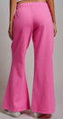 Wide-Leg Lounge Pants With Elastic Waistband in Candy Pink - Women's Pants | Urban Daizy