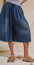 Polka Dot Drawstring Culotte Pants in Dk Denim - Women's Pants | Urban Daizy