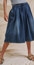 Polka Dot Drawstring Culotte Pants in Dk Denim - Women's Pants | Urban Daizy