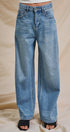 Sparkle Wash Wide-Leg Denim Jeans in Denim - Women's Pants | Urban Daizy