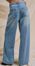 Sparkle Wash Wide-Leg Denim Jeans in Denim - Women's Pants | Urban Daizy