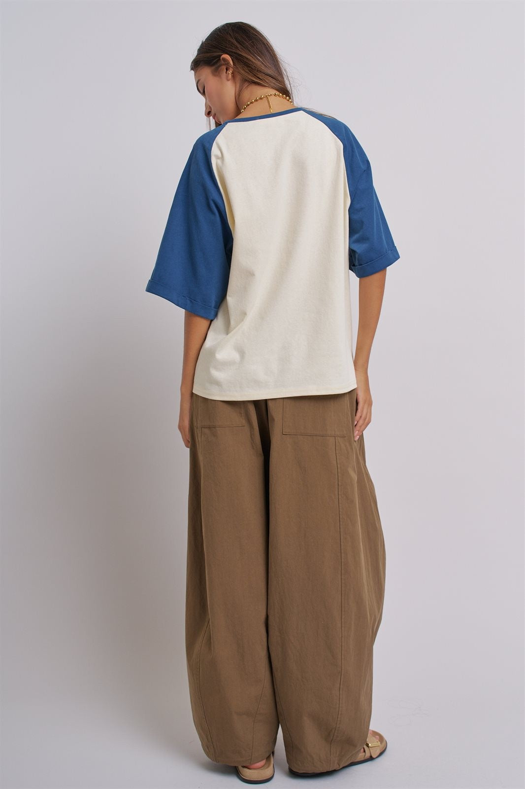 Wide-Leg Pleated Drawcord Trouser Pants in Camel - Women's Pants | Urban Daizy