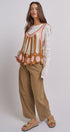 Cotton Barrel Leg High Rise Pants in Camel - Women's Pants | Urban Daizy