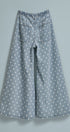 Polka Dot Wide-Leg Denim Pants in Cotton in Lt Denim - Women's Pants | Urban Daizy