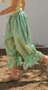 Wildflower Floral Lace Hem Cotton Bloomer Pants in Green - Women's Pants | Urban Daizy