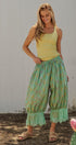 Wildflower Floral Lace Hem Cotton Bloomer Pants in Green - Women's Pants | Urban Daizy