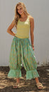 Wildflower Floral Lace Hem Cotton Bloomer Pants in Green - Women's Pants | Urban Daizy