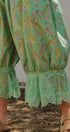 Wildflower Floral Lace Hem Cotton Bloomer Pants in Green - Women's Pants | Urban Daizy