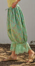 Wildflower Floral Lace Hem Cotton Bloomer Pants in Green - Women's Pants | Urban Daizy