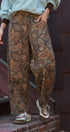 Paisley Print Barrel Leg Pants in Brown in Brown - Women's Casual Pants | Urban Daizy