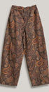 Paisley Print Barrel Leg Pants in Brown in Brown - Women's Casual Pants | Urban Daizy