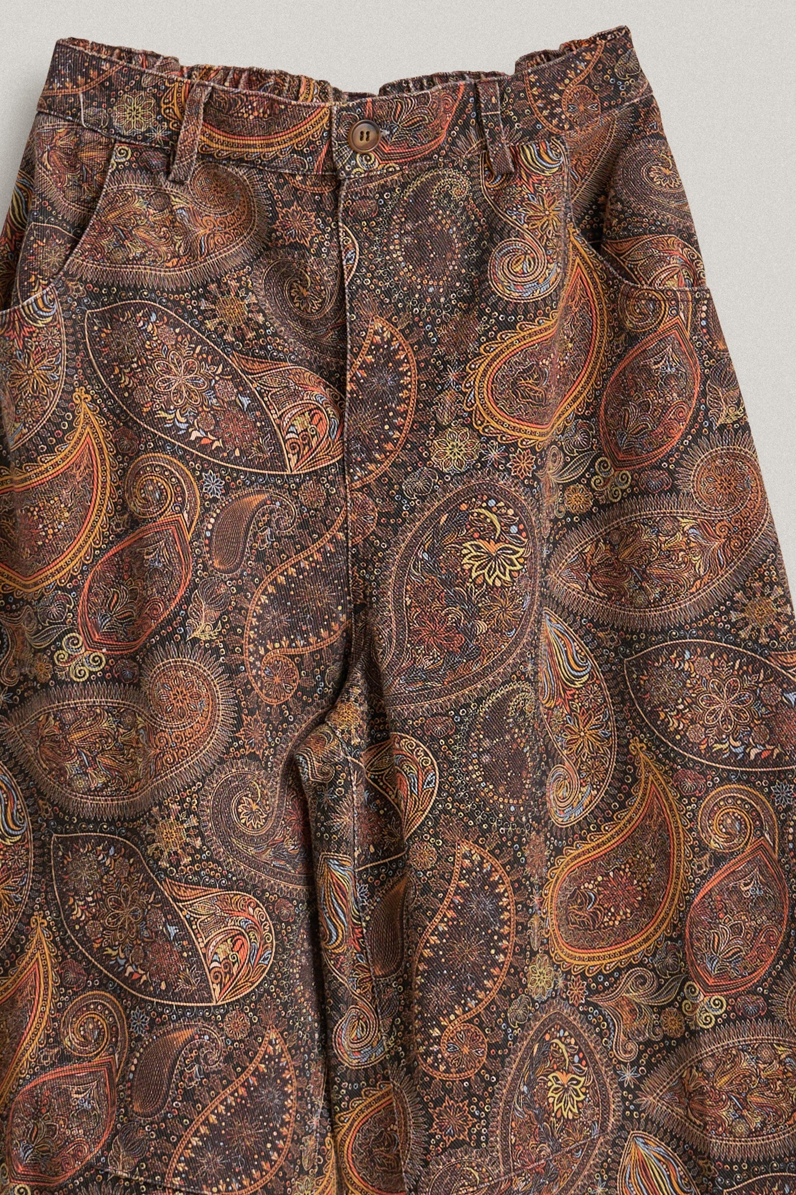 Paisley Print Barrel Leg Pants in Brown in Brown - Women's Casual Pants | Urban Daizy