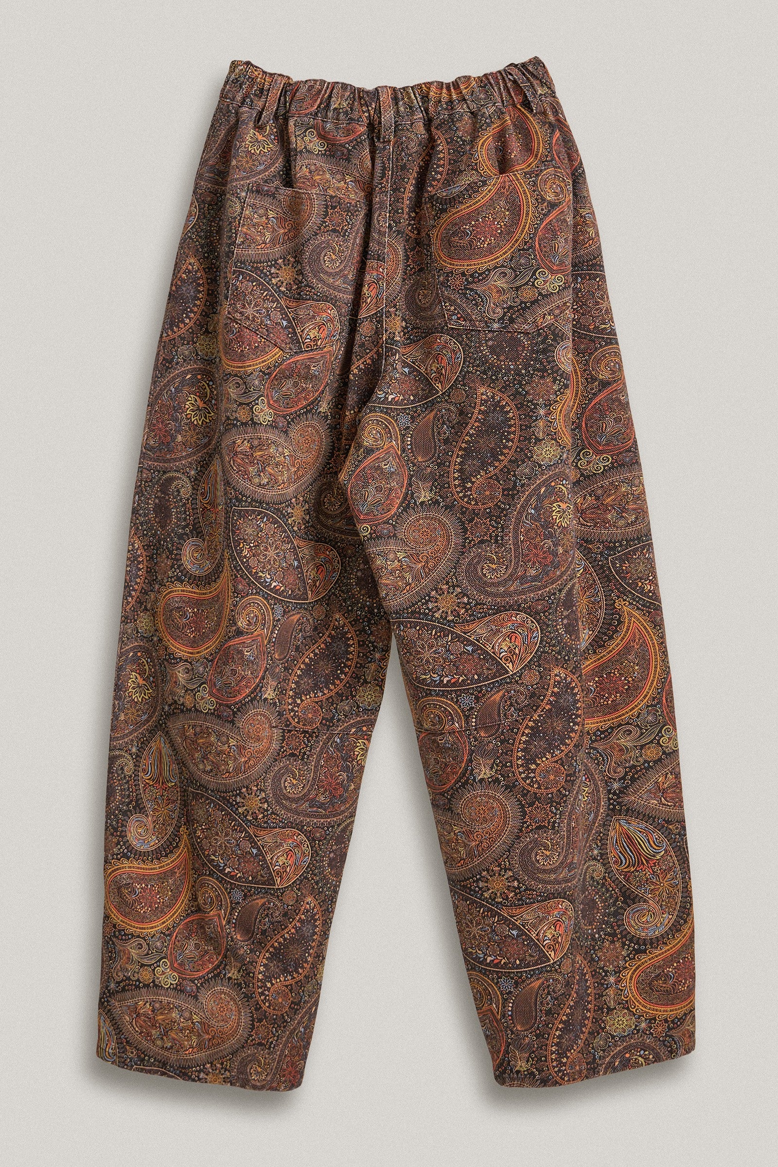 Paisley Print Barrel Leg Pants in Brown in Brown - Women's Casual Pants | Urban Daizy