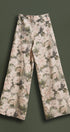Wide Leg Cotton Pants in Botanical Floral in Pink Green - Women's Pants | Urban Daizy